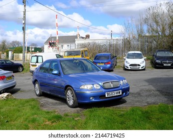 1st April 2022- A Stylish Rover 45 Impression S3, Five Door Hatchback Car, In A Parking Area At St Clears, Carmarthenshire, Wales, UK.
