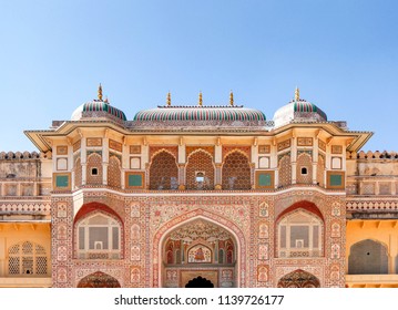 1st Courtyard In Amber Fort Jaipur India