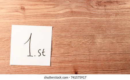 1st. Image Of November 1, Wooden On Background