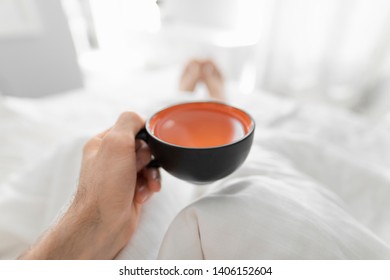 1st Person View, Drinking Morning Tea In Bed