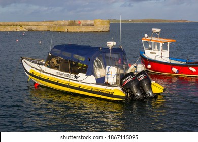 2 December 2020 Donaghadee Harbour And Lighthouse On The Ards Peninsula In Northern Ireland Bathed In Winter Sunshine On A Bight Yet Cold Winter Afternoonc