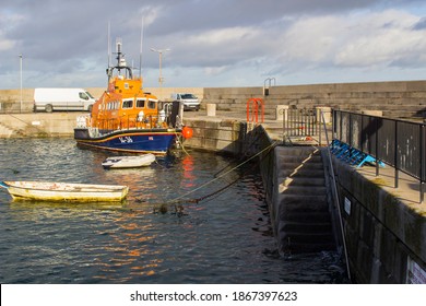 2 December 2020 Donaghadee Harbour And Lifeboat On The Ards Peninsula In Northern Ireland Bathed In Winter Sunshine On A Bight Yet Cold Winter Afternoonc