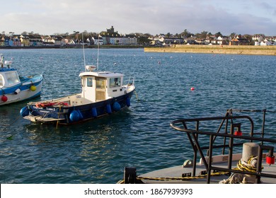 2 December 2020 Donaghadee Harbour And Lighthouse On The Ards Peninsula In Northern Ireland Bathed In Winter Sunshine On A Bight Yet Cold Winter Afternoonc