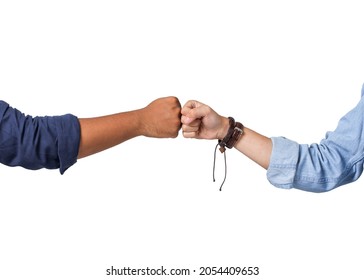 2 man bro fist each other - Shutterstock ID 2054409653