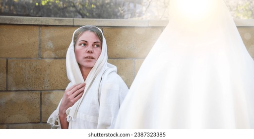 2 modest holy bless devot awe young saint human faith pray Lord hand ask help life jew maid lady face fear old retro white arab dress cloth. Admire joy glory gospel hope israeli home yard garden house
