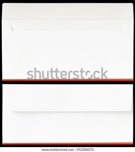 2 White 14 Size Envelopes Backgrounds Textures Stock Image