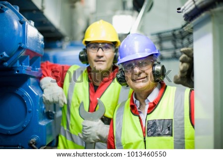 Similar – Image, Stock Photo Workers on the ship