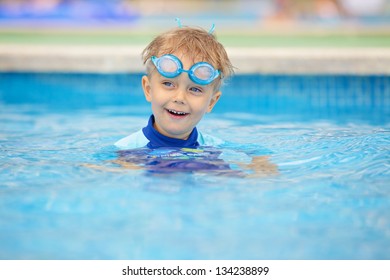 Cute Girl Goggles Swimming Pool Stock Photo (Edit Now) 134397482 ...