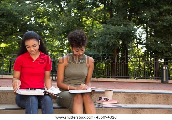 2 Young African American College Students Stock Photo Edit Now 455094328