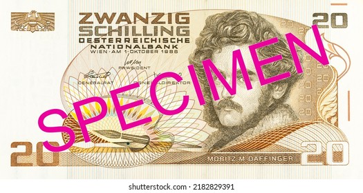 20 austrian schilling bank note obverse - Shutterstock ID 2182829391