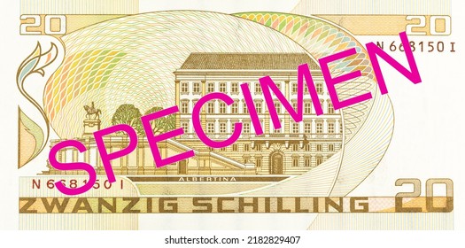 20 Austrian Schilling Bank Note Reverse