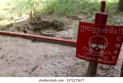 20 DECEMBER 2018. A landmine area in Siem Reap, Cambodia