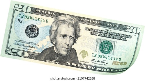 20 Dollars Bill - Isolated