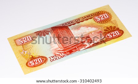 20 Jamaican dollars.  Jamaican dollars is the national currency of Jamaica