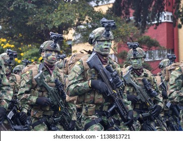 20 July 2018, Bogota, Colombia - Special Forces At The Colombian Independence Day Military Parade