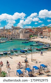 20 JUNE 2020 - BISCEGLIE, ITALY. Panoramic view of seafront Bisceglie in Puglia.