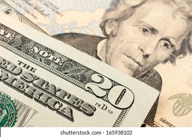 20 US Dollar On Top Of Other