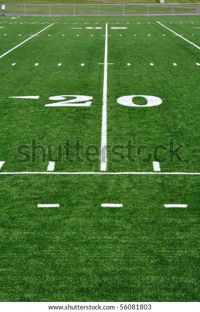 20 Yard Line On American Football Stock Photo (Edit Now) 56081803