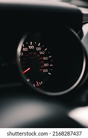 200 MPH Max Speed Speedometer Viewed At An Angle