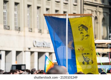 2000 People Demonstrating For Peace In Ukraine And A Ban Of Russian Gas And Oil In Switzerland. Bern, Switzerland - 03.12.2022
