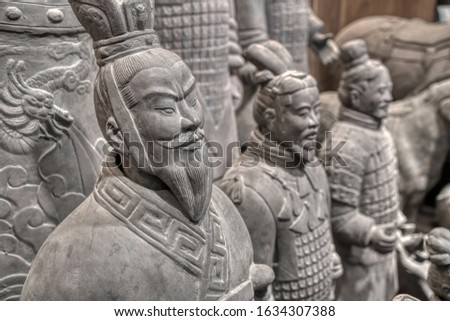 2000 years of the terracotta warriors at the Mausoleum of the First Qin Emperor in Xi'an, Shaanxi Province, China.