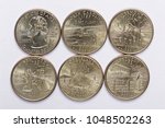 2001 US State Quarters a complete set of 5 used coins. Are located in the order of their released and joining the state