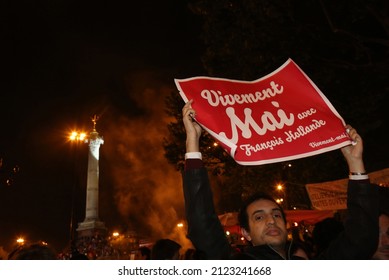 2012 French Presidential Election Night Paris. France.  05-30-2012