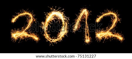 2012 made of sparkles. See other digits in my portfolio.