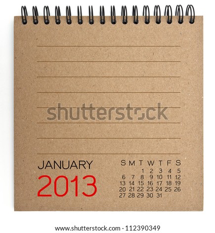 2013 Calendar brown Texture Paper