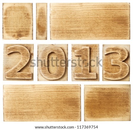 2013 year made of wood