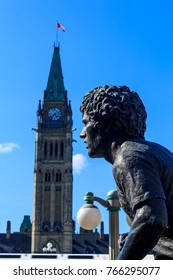 [2013-08-17] Statue Of Terry Fox, Who  Embarked On A Cross-Canada Run To Raise Awareness For Cancer Research In 1980, Near Canadian Parliament Buildings, Ottawa, ON, Canada.