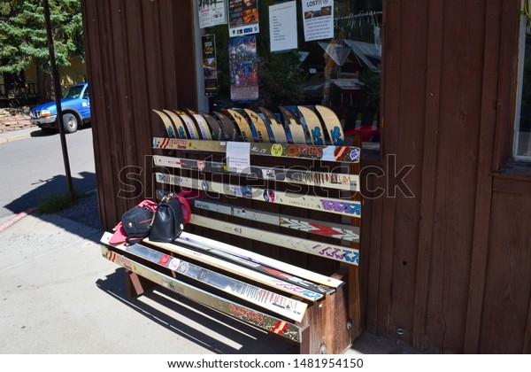 2015 August Telluride Co Usa Bench Stock Photo Edit Now 1481954150