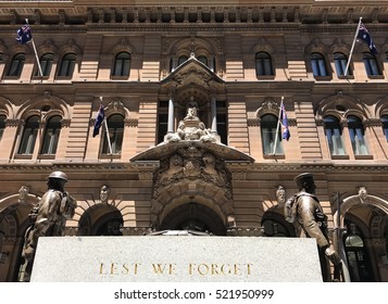 2016 November, 24 : View Of The Sydney Cenotaph Is Located In Martin Place, In Sydney, Australia