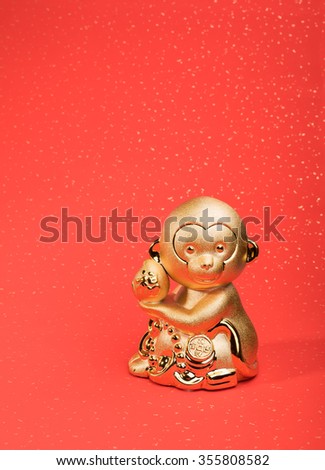 2016 is year of the monkey,Gold monkey 