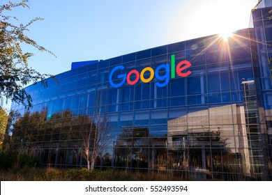 [2016-12-26] "Googleplex", Google Headquarters, Mountain View, California. Google logo on the office building is in this photo