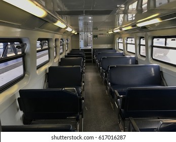 2017 April, 05 : Picture Of The Seats Inside Sydney Train, Australia