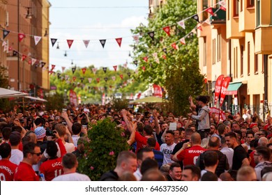 2017 May 24 - Manchester United Supporter Party At Rörstrandsgatan In Stockholm Before The 2017 UEFA Europa League Final