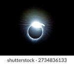 2017 Total Solar Eclipse. Photo from outer space. Universe and space in photography.