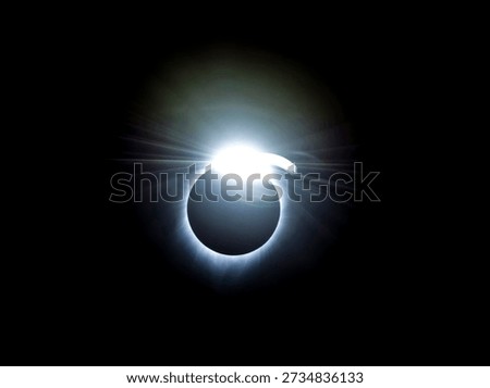 2017 Total Solar Eclipse. Photo from outer space. Universe and space in photography.