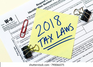 A 2018 Federal income tax laws W9 form.
