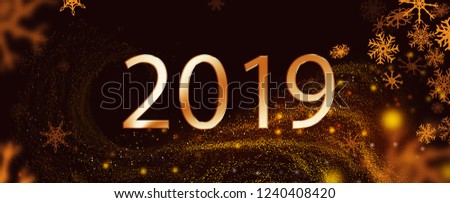 2018 text over black background with swirl sparckles.
