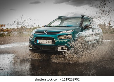 2018-06-22, Riga, Latvia. Citroen C4 Cactus Editorial Photoshoot. For Editorial Use Only. 