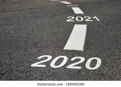 2020 To 2023 Happy New Year And Road To Success Concept