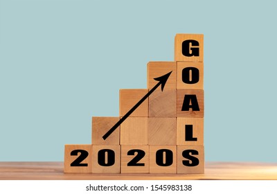 2020 Goals on wooden blocks - Shutterstock ID 1545983138