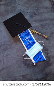 2020 Graduation Cap, Sash, Tassel And Medical Mask