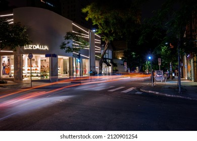 2020 Jan, Oscar Freire Street, Sao Paulo, Brazil, Sao Paulo High Fashion Street At Night