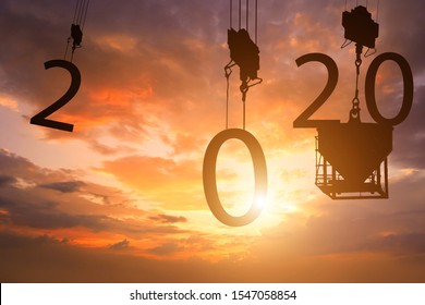 2020 Newyear Silhouette 2020 Concept Happy New Year - Image