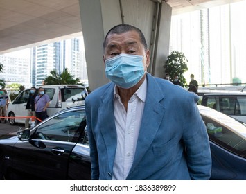 2020 Oct 15,Hong Kong.Jimmy Lai Chee Ying  Apple Daily Founder,arrive  At The West Kowloon Magistrates' Court 