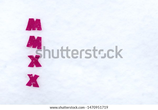2020 Roman Numerals New Year Greetings Stock Photo Edit Now