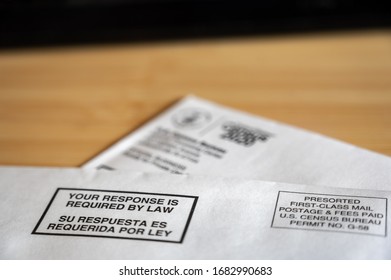 2020 US Census Mail Envelope And Form. 